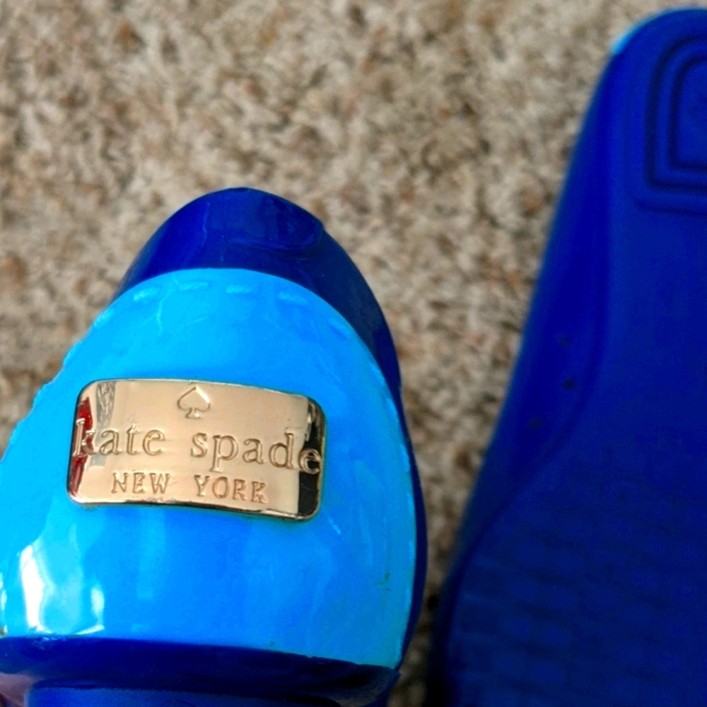 Kate Spade "Jennie" blue jelly flats